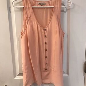 Madewell “Broadway & Broome” silk light pink tank